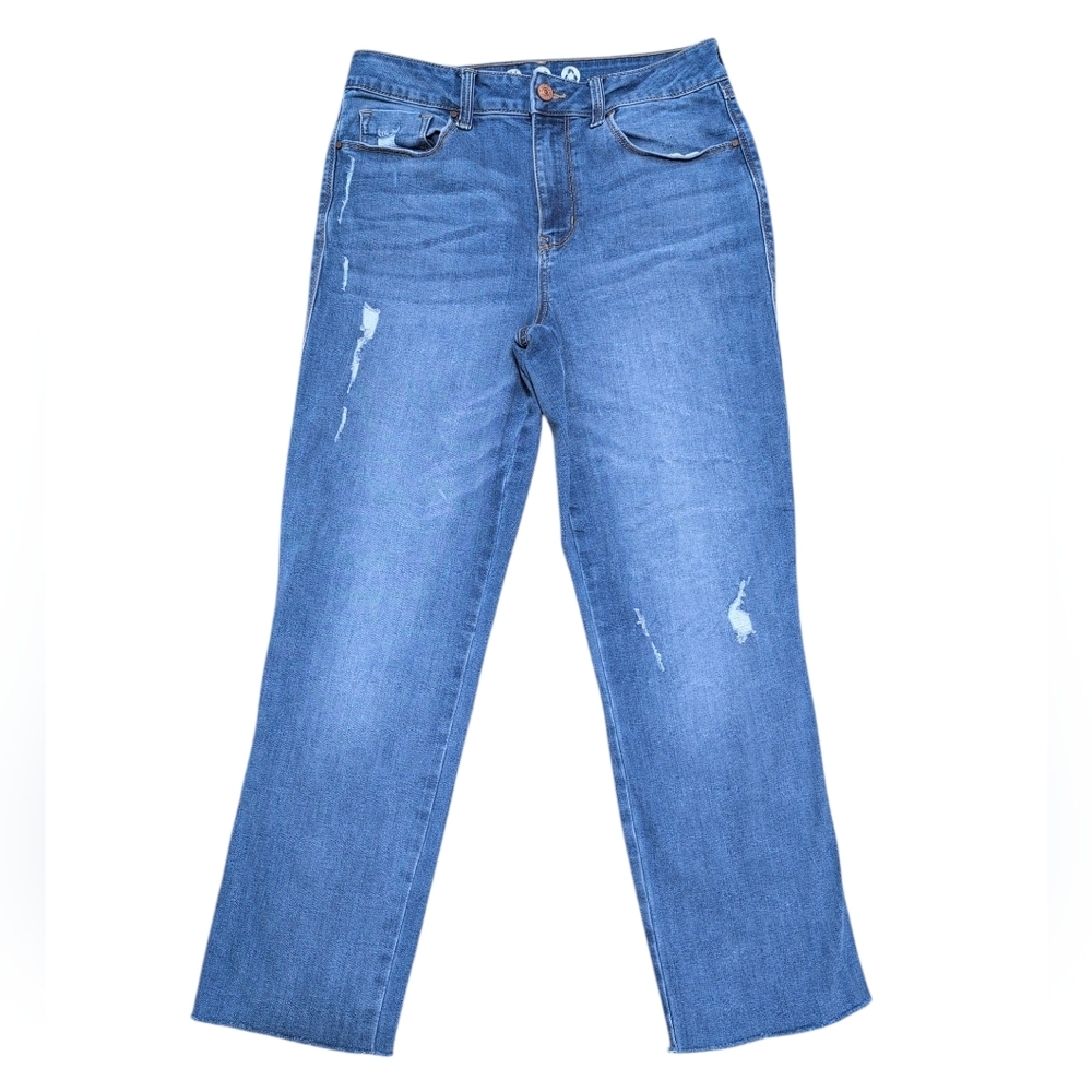 REWASH High Rise Straight Leg Jeans Medium‎ Wash Size 29 Semi Distressed